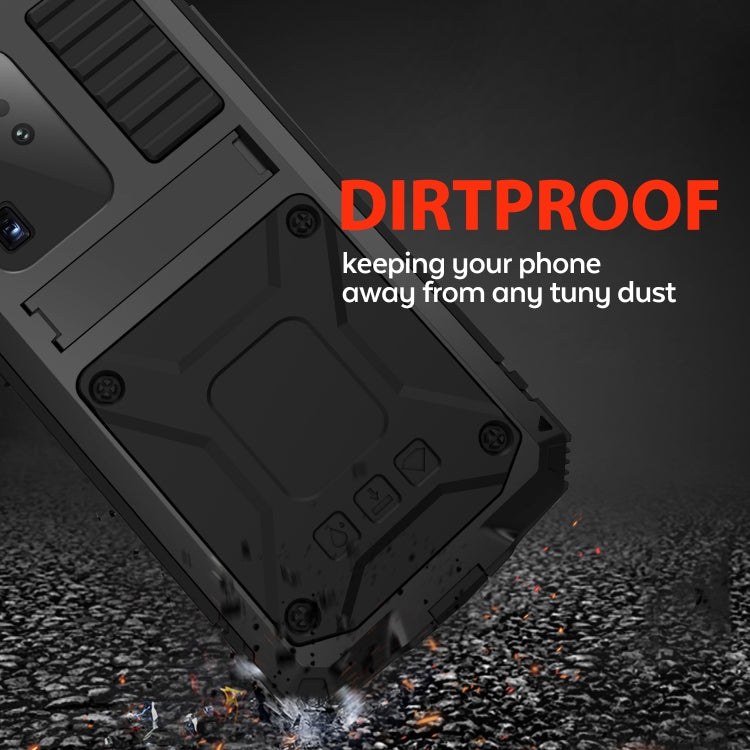 For Samsung Galaxy S20 Ultra R-JUST Waterproof Shockproof Dustproof Metal + Silicone Protective Case(Black) - Galaxy Phone Cases by R-JUST | Online Shopping South Africa | PMC TechLife | Buy Now Pay Later Mobicred