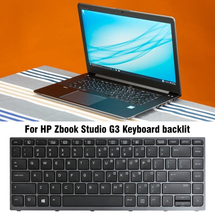 For HP Zbook Studio G3 Grey Frame US Version Laptop Backlight Keyboard - HP Spare Parts by PMC Jewellery | Online Shopping South Africa | PMC Jewellery