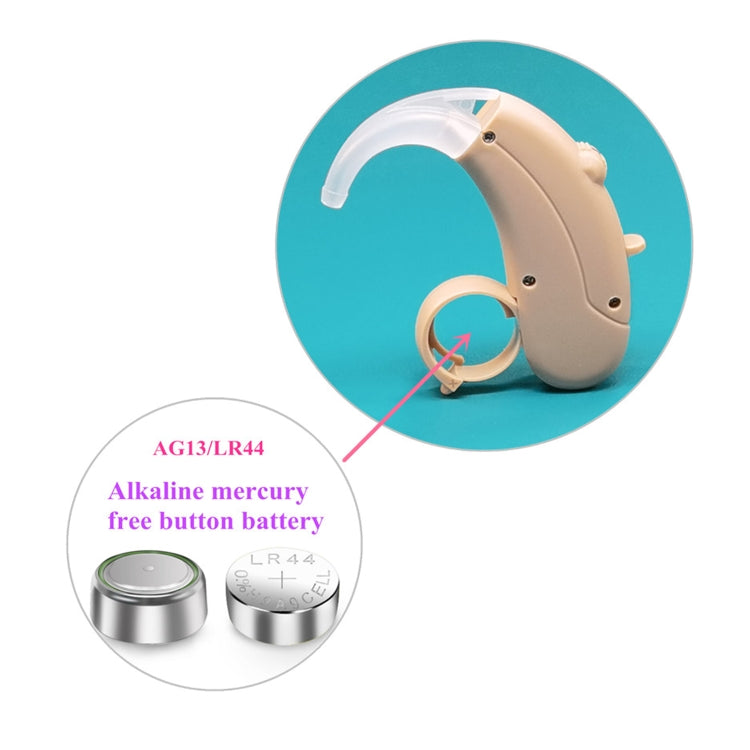 KAIXINWEI B145 DC3.7V Earhook Hearing Aid Sound Amplifier(Khaki) - Hearing Aids by PMC Jewellery | Online Shopping South Africa | PMC Jewellery