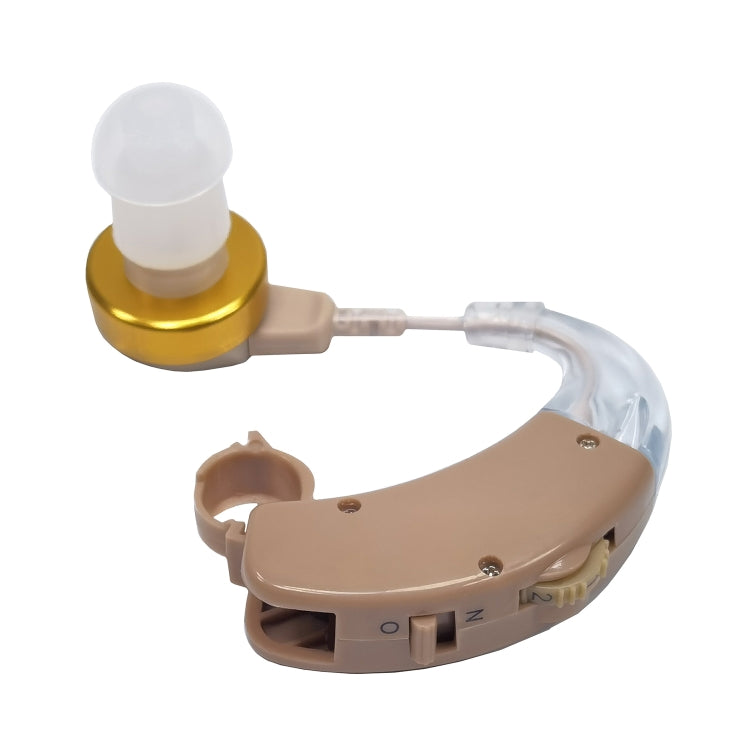 KAIXINWEI F-136 DC1.5V Earhook Hearing Aid Sound Amplifier(Khaki) - Hearing Aids by PMC Jewellery | Online Shopping South Africa | PMC Jewellery