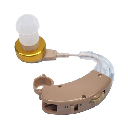 KAIXINWEI F-136 DC1.5V Earhook Hearing Aid Sound Amplifier(Khaki) - Hearing Aids by PMC Jewellery | Online Shopping South Africa | PMC Jewellery