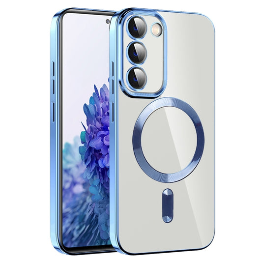 For Samsung Galaxy S20 FE CD Texture Plating TPU MagSafe Phone Case with Lens Film(Sierra Blue) - Galaxy S20 FE Cases by PMC Jewellery | Online Shopping South Africa | PMC Jewellery