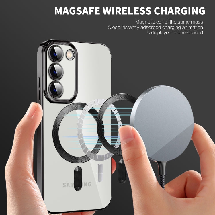 For Samsung Galaxy S20 FE CD Texture Plating TPU MagSafe Phone Case with Lens Film(Sierra Blue) - Galaxy S20 FE Cases by PMC TechLife | Online Shopping South Africa | PMC TechLife