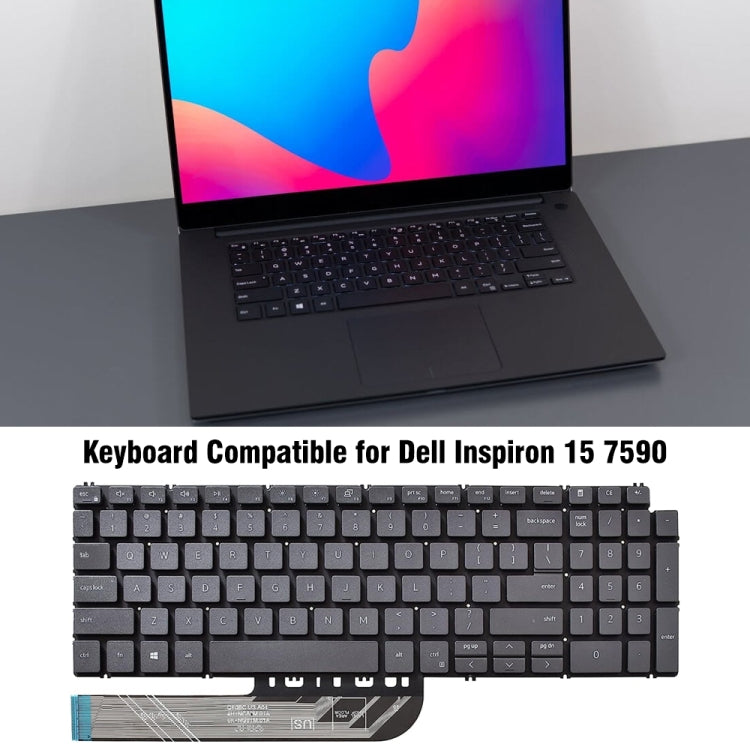 US Version Laptop Keyboard For Dell Inspiron 15?7590 7591 7791(Black) - Dell Spare Parts by PMC TechLife | Online Shopping South Africa | PMC TechLife | Buy Now Pay Later Mobicred