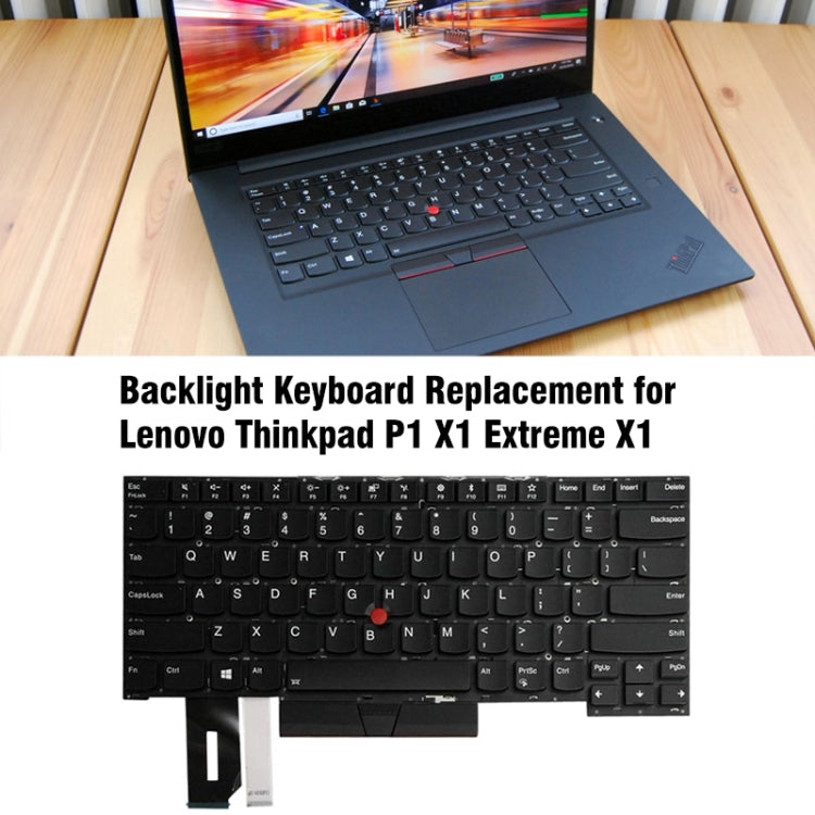 For Lenovo ThinkPad P1 X1 Extreme X1 English Enter Key Backlight Laptop Keyboard - Lenovo Spare Parts by PMC Jewellery | Online Shopping South Africa | PMC Jewellery