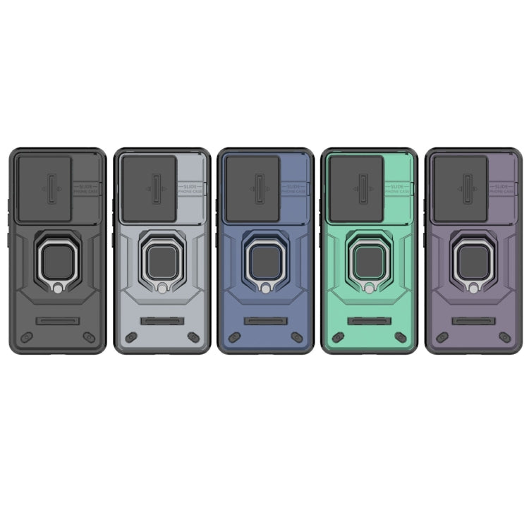 For Xiaomi Redmi Note 13 Pro 5G Sliding Camshield TPU + PC Shockproof Phone Case with Holder(Grey) - free shipping - PMC TechLife - Order now!