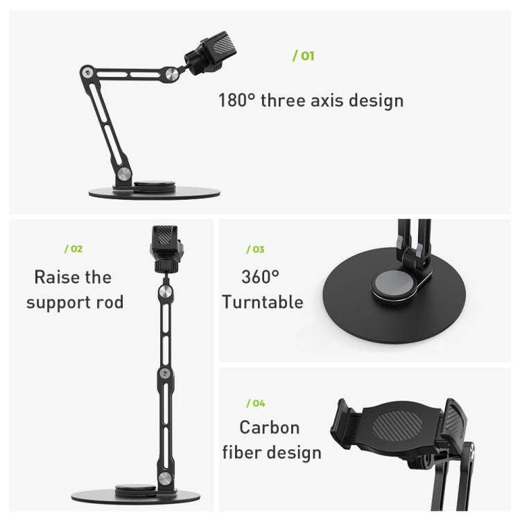 R-JUST HZ42 Clip Type Disc Rotating Phone Desktop Stand(Silver) - free shipping - PMC TechLife - Order now!