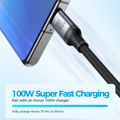 JOYROOM A21 100W USB to 8 Pin+Type-C+Micro USB 3 in 1 Charging Cable, Length: 1.2m(Black) - Multifunction Cable by JOYROOM | Online Shopping South Africa | PMC Jewellery | Buy Now Pay Later Mobicred