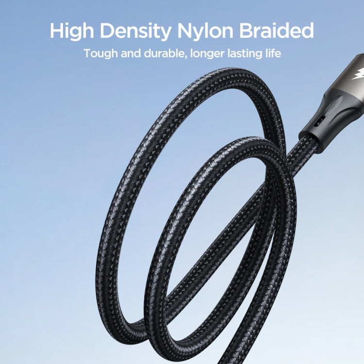 JOYROOM SA25-AC3 3A USB to USB-C/Type-C Fast Charge Data Cable, Length:1.2m(Black) - USB-C & Type-C Cable by JOYROOM | Online Shopping South Africa | PMC TechLife | Buy Now Pay Later Mobicred