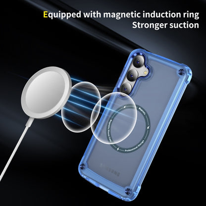 For Samsung Galaxy S24+ 5G Skin Feel TPU + PC MagSafe Magnetic Phone Case(Transparent Blue) - Galaxy S24+ 5G Cases by PMC Jewellery | Online Shopping South Africa | PMC Jewellery