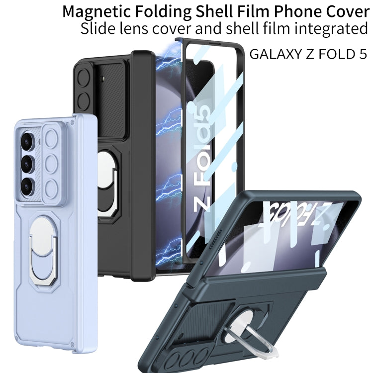 For Samsung Galaxy Z Fold5 GKK Integrated Folding Armored Shell PC Phone Case(Black) - Galaxy Z Fold5 Cases by GKK | Online Shopping South Africa | PMC Jewellery