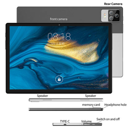 BDF P70 4G LTE Tablet PC 10.1 inch, 8GB+128GB, Android 11 MTK6755 Octa Core, Support Dual SIM, EU Plug(Silver) - BDF by BDF | Online Shopping South Africa | PMC Jewellery