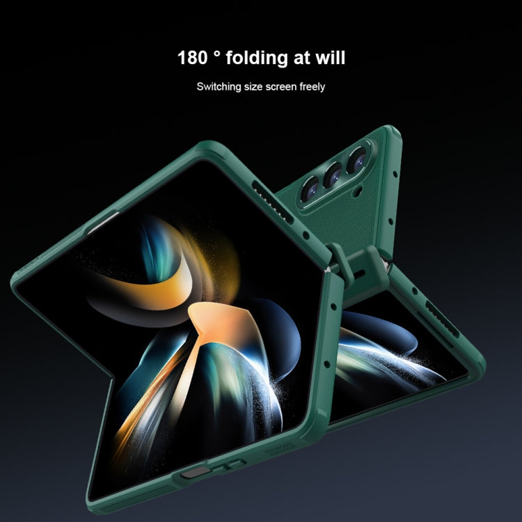 For Samsung Galaxy Z Fold5 NILLKIN Frosted Fold PC + TPU Phone Case with Pen Slot(Green) - Galaxy Z Fold5 Cases by NILLKIN | Online Shopping South Africa | PMC Jewellery | Buy Now Pay Later Mobicred