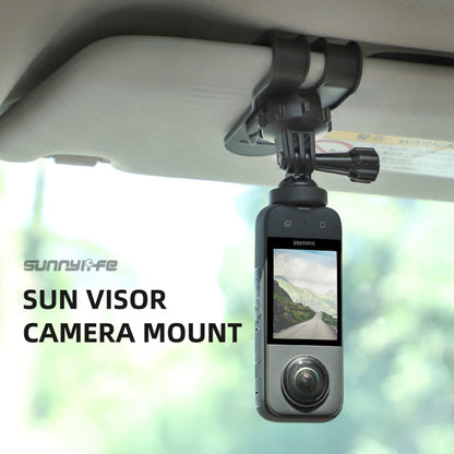 Sunnylife ZJ585 Sun Visor Camera Mount Quick Release Holder 360 Degree Rotating Vlog Bracket(Black) - Case & Bags by Sunnylife | Online Shopping South Africa | PMC Jewellery | Buy Now Pay Later Mobicred