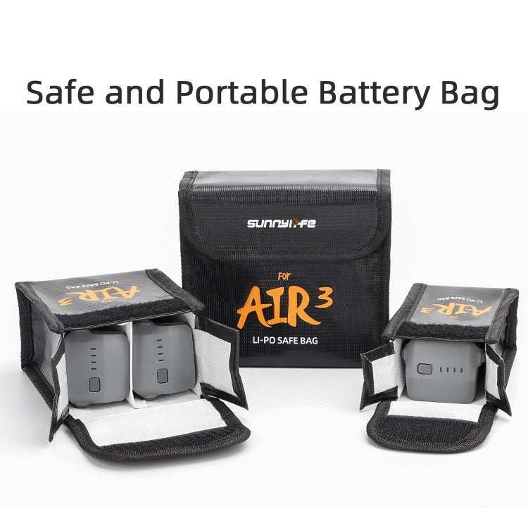 For DJI Air 3 Sunnylife Battery Explosion-proof Safe Bag Protective Li-Po Safe Bag For 3pcs Batteries - Carry Cases & Bags by Sunnylife | Online Shopping South Africa | PMC Jewellery | Buy Now Pay Later Mobicred