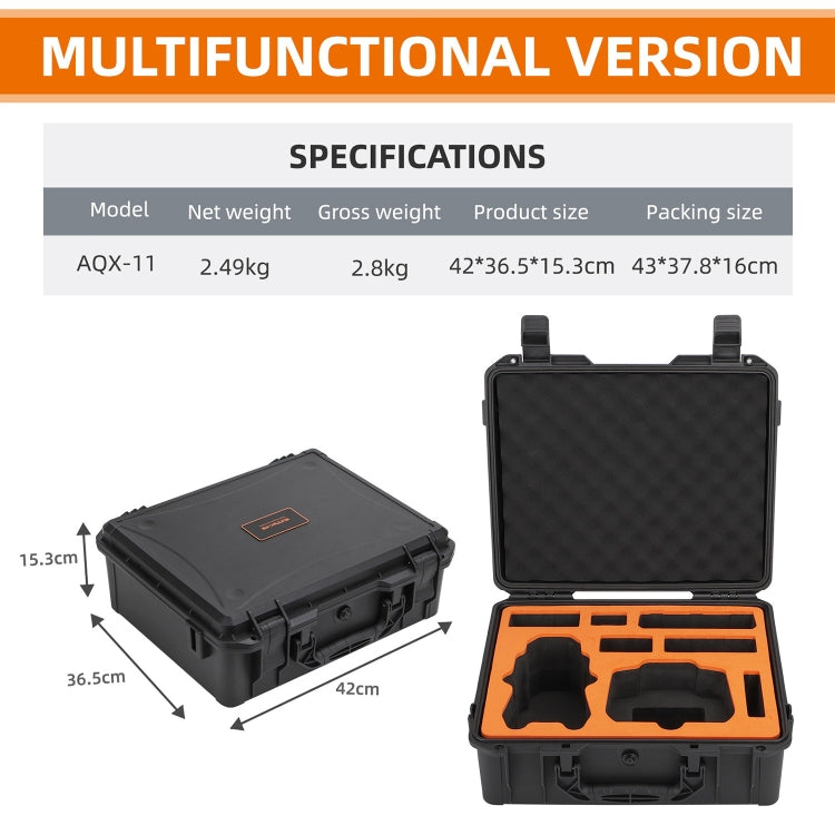 For DJI Air 3 Sunnylife Safety Carrying Case Large Capacity Waterproof Shock-proof Hard Travel Case Multi-battery Flying Version - Carry Cases & Bags by Sunnylife | Online Shopping South Africa | PMC Jewellery | Buy Now Pay Later Mobicred