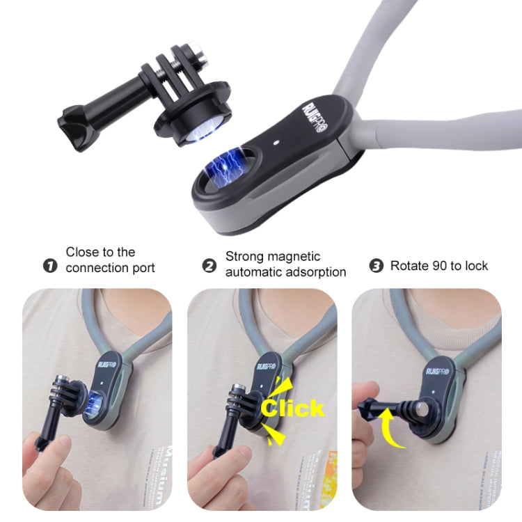RUIGPRO Lazy Neck Bracket POV View Mount With Phone Clamp & Adapter - Holder by RUIGPRO | Online Shopping South Africa | PMC TechLife
