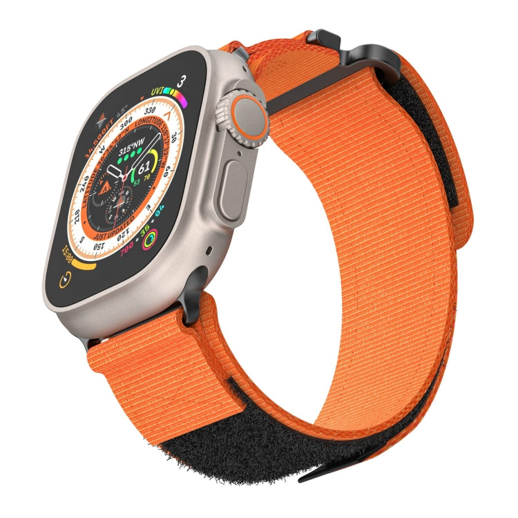 For Apple Watch Series 9 45mm AW Nylon Two-Section Watch Band(Orange) - free shipping - PMC TechLife - Order now!