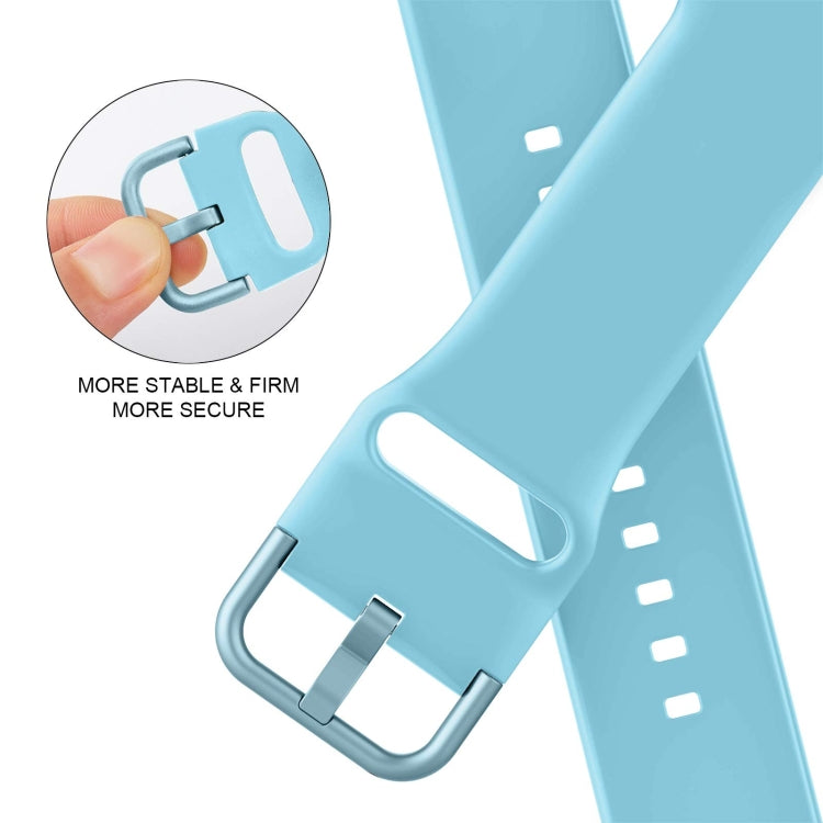 For Apple Watch 4 44mm Pin Buckle Silicone Watch Band(Light Blue) - Watch Bands by PMC TechLife | Online Shopping South Africa | PMC TechLife