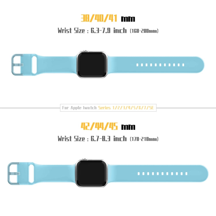 For Apple Watch 4 40mm Pin Buckle Silicone Watch Band(Light Blue) - Watch Bands by PMC TechLife | Online Shopping South Africa | PMC TechLife