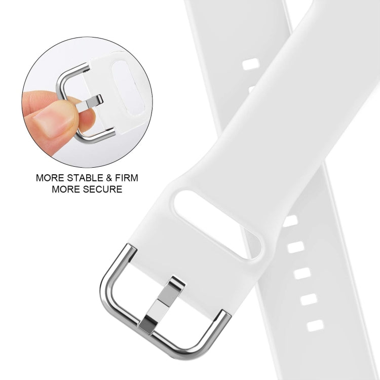 For Apple Watch 2 42mm Pin Buckle Silicone Watch Band(White) - Watch Bands by PMC TechLife | Online Shopping South Africa | PMC TechLife