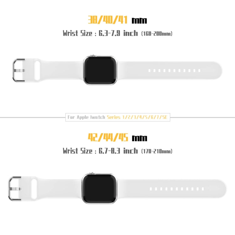 For Apple Watch 2 38mm Pin Buckle Silicone Watch Band(White) - Watch Bands by PMC TechLife | Online Shopping South Africa | PMC TechLife