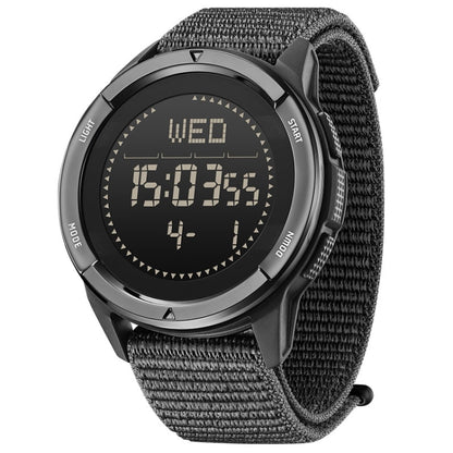 NORTH EDGE ALPS Outdoor Waterproof Men Carbon Fiber Digital Nylon Strap Smart Sports Watch(Black) - Sport Watches by NORTH EDGE | Online Shopping South Africa | PMC Jewellery | Buy Now Pay Later Mobicred