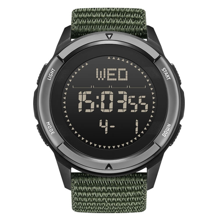 NORTH EDGE ALPS Outdoor Waterproof Men Carbon Fiber Digital Nylon Strap Smart Sports Watch(Army Green) - Sport Watches by NORTH EDGE | Online Shopping South Africa | PMC Jewellery | Buy Now Pay Later Mobicred