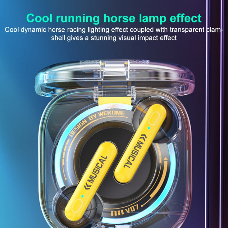 WK V07 Vanguard Series Starshards Wireless Bluetooth Earphone(Yellow) - free shipping - PMC TechLife - Order now!