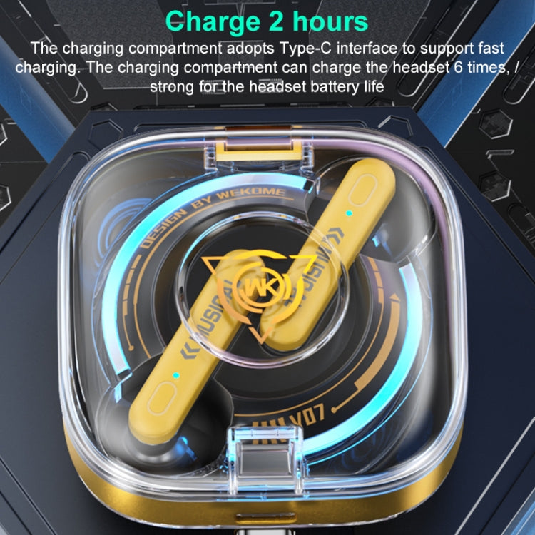 WK V07 Vanguard Series Starshards Wireless Bluetooth Earphone(Yellow) - free shipping - PMC TechLife - Order now!