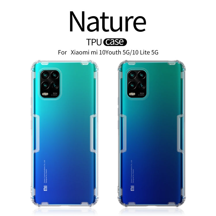 For Xiaomi Mi 10 Lite NILLKIN Nature TPU Transparent Soft Protective Case(Grey) - Xiaomi Cases by NILLKIN | Online Shopping South Africa | PMC Jewellery