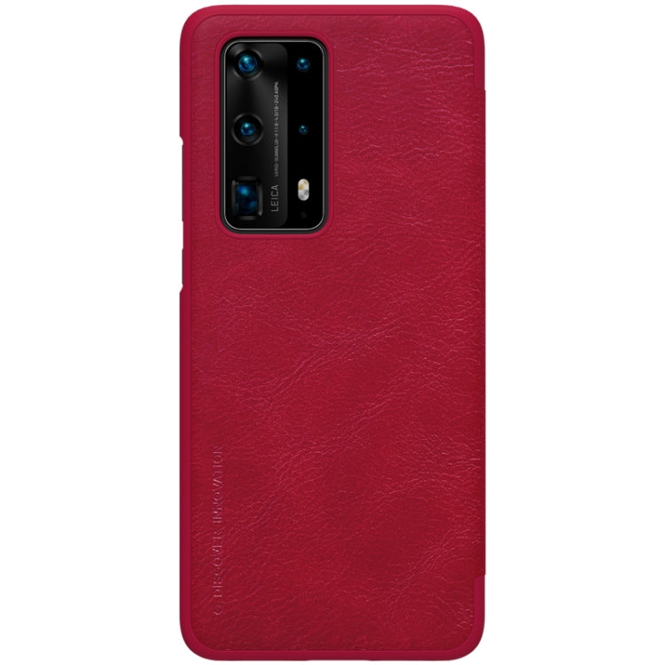 For Huawei P40 Pro Plus NILLKIN QIN Series Crazy Horse Texture Horizontal Flip Leather Case with Card Slot(Red) - Huawei Cases by NILLKIN | Online Shopping South Africa | PMC Jewellery