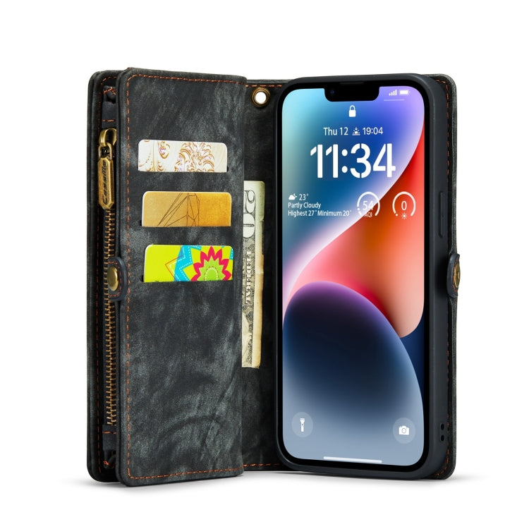 For iPhone 15 CaseMe 008 Detachable Multifunctional Leather Phone Case(Black) - iPhone 15 Cases by CaseMe | Online Shopping South Africa | PMC Jewellery | Buy Now Pay Later Mobicred