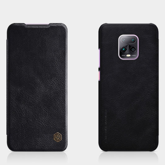 For Xiaomi Redmi 10X 5G NILLKIN QIN Series Crazy Horse Texture Horizontal Flip Leather Case with Card Slot(Black) - Xiaomi Cases by NILLKIN | Online Shopping South Africa | PMC Jewellery