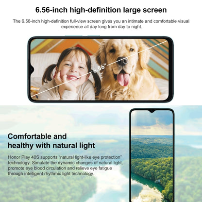 Honor Play 40S 5G, 4GB+128GB, 6.56 inch MagicOS 7.1 Snapdragon 480 Plus Octa Core up to 2.2GHz, Network: 5G, Not Support Google Play(Ink Jade Green) - Honor by Huawei | Online Shopping South Africa | PMC Jewellery