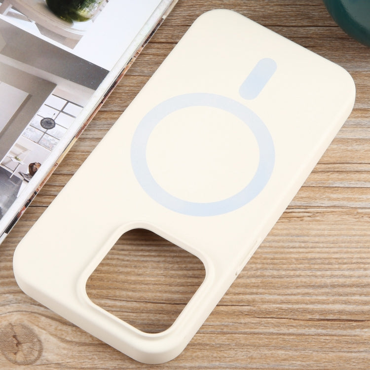For iPhone 13 Pro Max MagSafe Liquid Silicone Phone Case(White) - iPhone 13 Pro Max Cases by PMC TechLife | Online Shopping South Africa | PMC TechLife | Buy Now Pay Later Mobicred