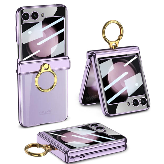 For Samsung Galaxy Z Flip5 GKK Magnetic Folding Phantom Rotary Phone Case with Ring Holder(Purple) - Galaxy Z Flip5 Cases by GKK | Online Shopping South Africa | PMC Jewellery | Buy Now Pay Later Mobicred