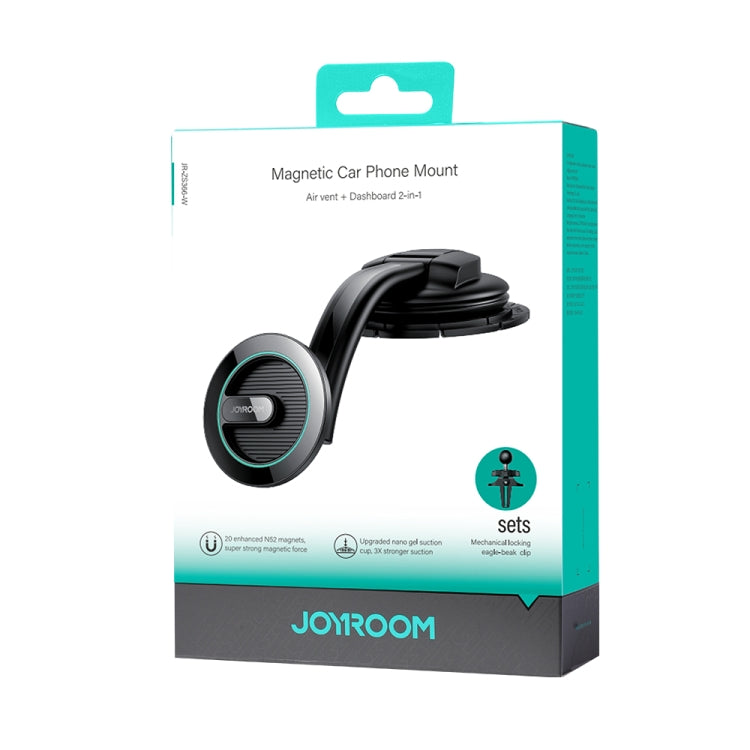 JOYROOM JR-ZS366-W 2 in 1 Dashboard Air Vent Magnetic Car Phone Mount Kit(Black) - Car Holders by JOYROOM | Online Shopping South Africa | PMC Jewellery