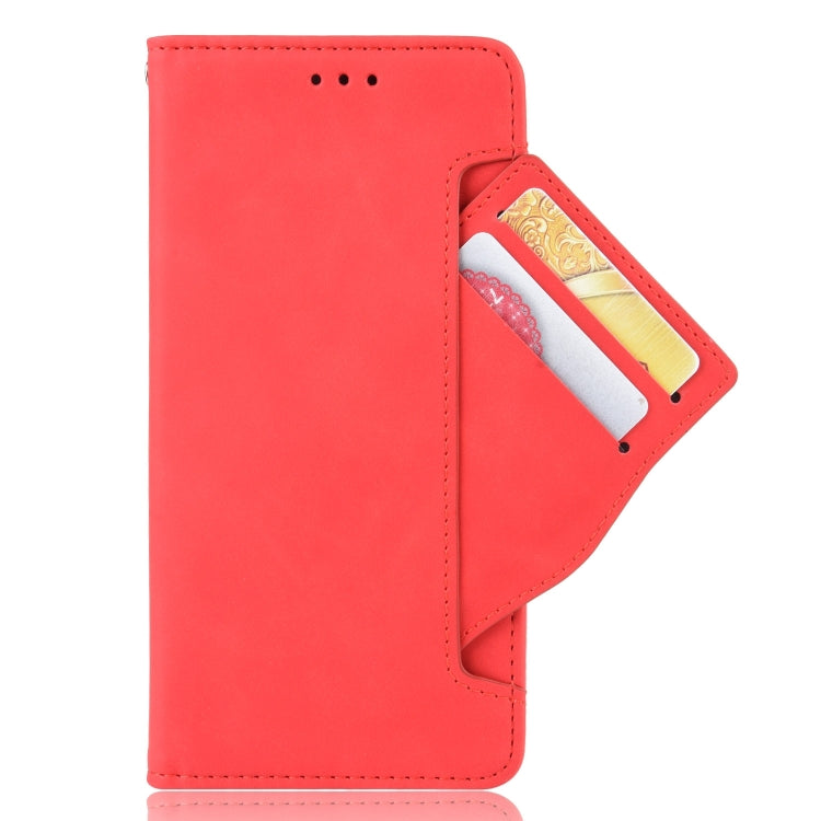 For iPhone 15 Skin Feel Calf Texture Card Slots Leather Phone Case(Red) - iPhone 15 Cases by PMC TechLife | Online Shopping South Africa | PMC TechLife | Buy Now Pay Later Mobicred