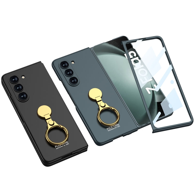 For Samsung Galaxy Z Fold5 GKK Ultra-thin Triaxial Ring Holder PC Phone Case(Grey) - Galaxy Z Fold5 Cases by GKK | Online Shopping South Africa | PMC TechLife | Buy Now Pay Later Mobicred