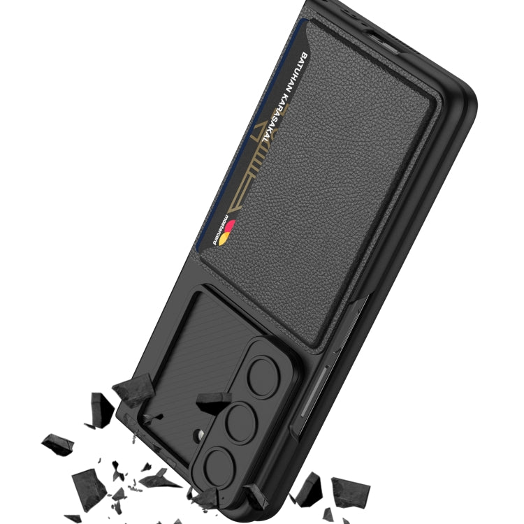 For Samsung Galaxy Z Fold5 GKK Integrated Ultra-thin Sliding Window Folding Phone Case with Card Holder(Green) - free shipping - PMC TechLife - Order now!