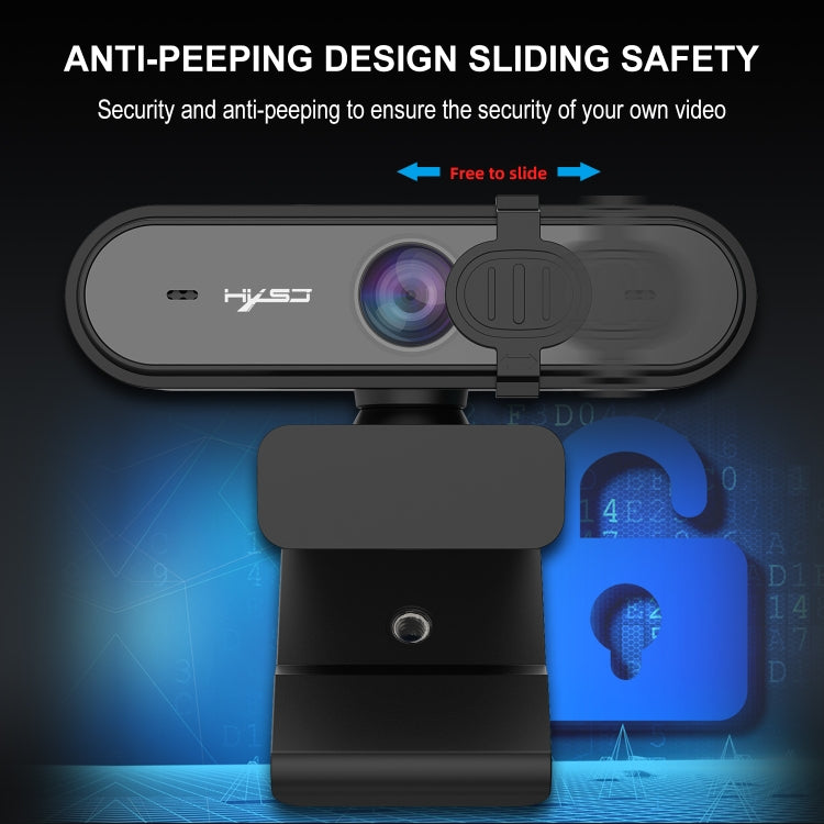 HXSJ S6 HD 1080P 95 Degree Wide-angle High-definition Computer Camera with Microphone(Black) - free shipping - PMC TechLife - Order now!