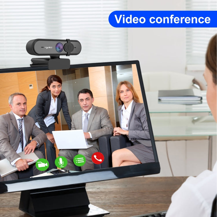 HXSJ S6 HD 1080P 95 Degree Wide-angle High-definition Computer Camera with Microphone(Black) - HD Camera by HXSJ | Online Shopping South Africa | PMC Jewellery | Buy Now Pay Later Mobicred