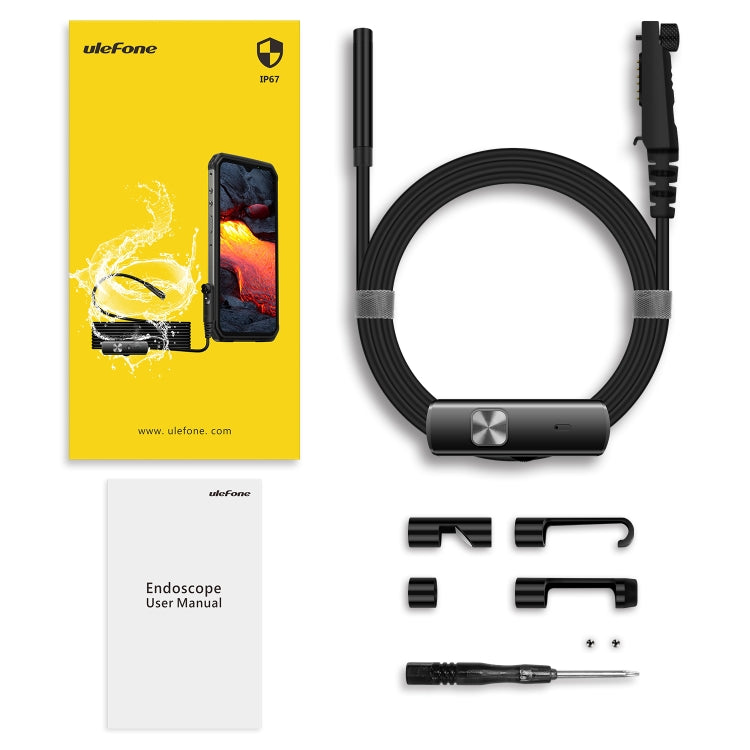 Ulefone Endoscope E1 IP67 Waterproof 3 in 1 Endoscope for Ulefone Power Armor 21 / 19 / 18T / 16 Pro / 13 / Armor Pad(Black) - free shipping - PMC TechLife - Order now!