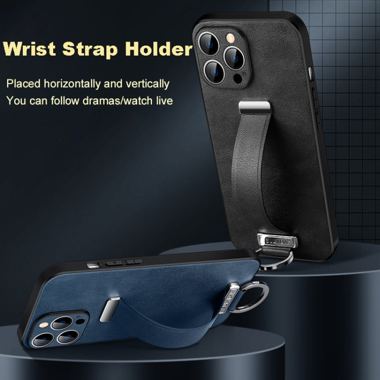 For iPhone 15 SULADA Tide Cool Series PC + Leather Texture Skin Feel Phone Case(Black) - iPhone 15 Cases by SULADA | Online Shopping South Africa | PMC TechLife | Buy Now Pay Later Mobicred