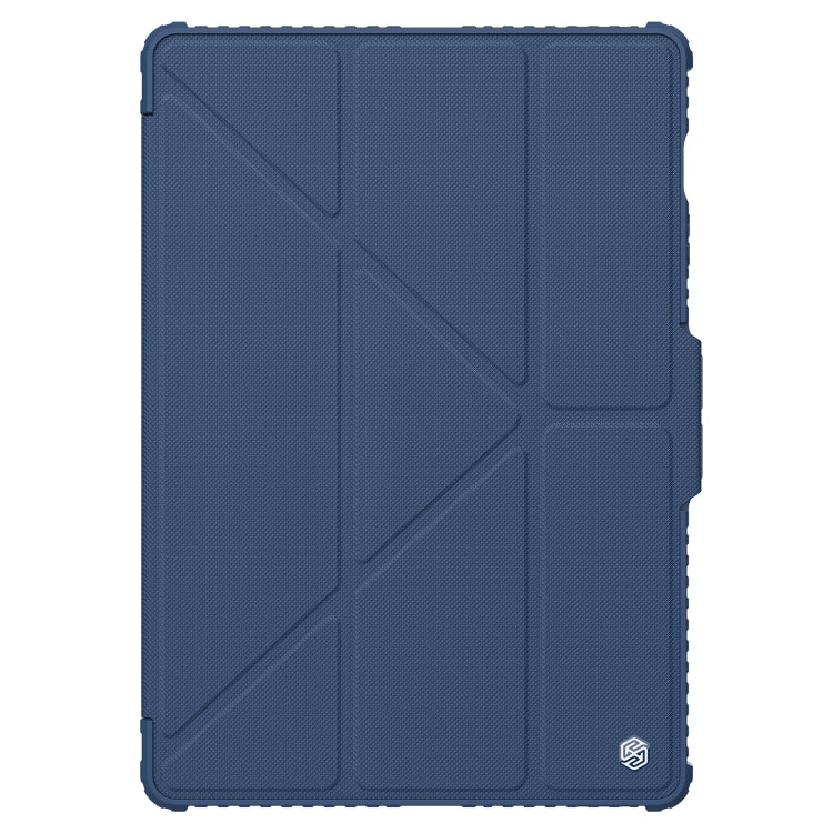 For Samsung Galaxy Tab S9 FE+ NILLKIN Bumper Pro Multi-angle Folding Style Tablet Leather Case(Blue) - Galaxy Tab S9 FE+ by NILLKIN | Online Shopping South Africa | PMC Jewellery