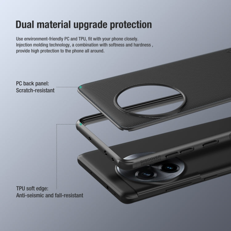 For OnePlus Ace 2 Pro NILLKIN Frosted Shield Pro PC + TPU Phone Case(Black) - OnePlus Cases by NILLKIN | Online Shopping South Africa | PMC Jewellery