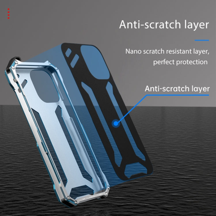 For iPhone 15 R-JUST RJ17 Shockproof Armor Metal Phone Case(Black) - free shipping - PMC TechLife - Order now!