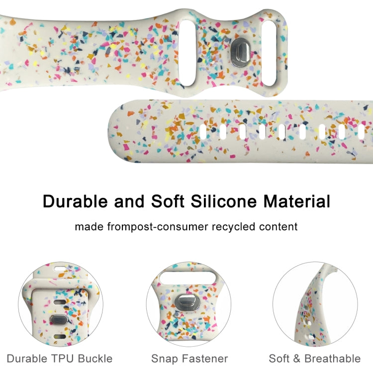 For Apple Watch Ultra 49mm Floral Silicone Watch Band(Starlight) - Watch Bands by PMC TechLife | Online Shopping South Africa | PMC TechLife