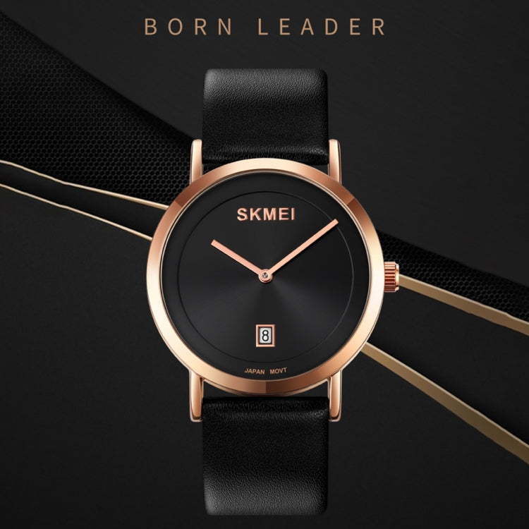 SKMEI 1907 Multifunctional Men 30M Waterproof Fashion Quartz Digital Wrist Watch(Silver) - Leather Strap Watches by SKMEI | Online Shopping South Africa | PMC Jewellery | Buy Now Pay Later Mobicred